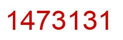 Number 1473131 red image