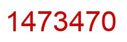 Number 1473470 red image