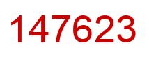Number 147623 red image