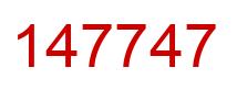 Number 147747 red image