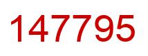 Number 147795 red image