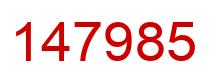Número 147985 imagen rojo