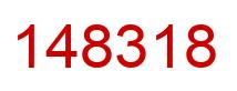 Number 148318 red image