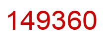 Number 149360 red image