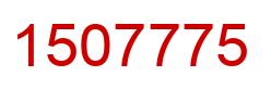Number 1507775 red image