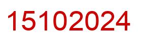 Number 15102024 red image