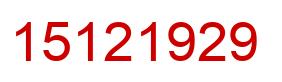 Number 15121929 red image
