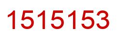 Number 1515153 red image