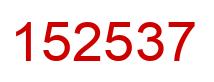 Number 152537 red image