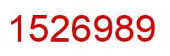 Number 1526989 red image