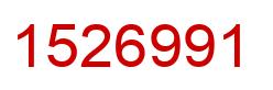 Number 1526991 red image