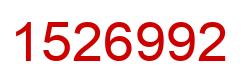 Number 1526992 red image