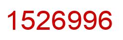 Number 1526996 red image