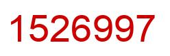 Number 1526997 red image