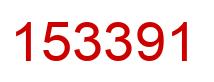 Number 153391 red image