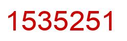 Number 1535251 red image