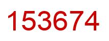 Número 153674 imagen rojo