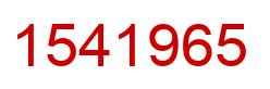 Número 1541965 imagen rojo