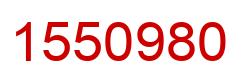 Number 1550980 red image