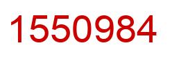 Number 1550984 red image