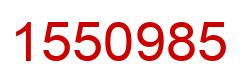 Number 1550985 red image