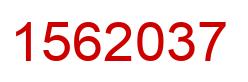 Number 1562037 red image