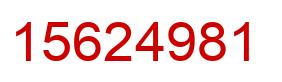 Number 15624981 red image