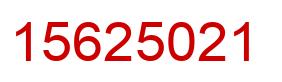 Number 15625021 red image