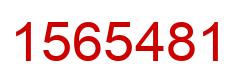 Número 1565481 imagen rojo