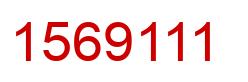 Number 1569111 red image