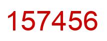 Number 157456 red image