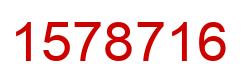 Number 1578716 red image