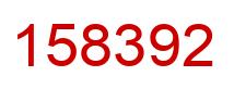 Number 158392 red image