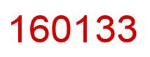 Number 160133 red image
