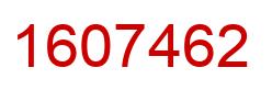 Número 1607462 imagen rojo