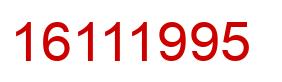 Number 16111995 red image