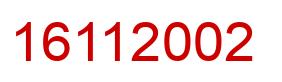 Número 16112002 imagen rojo