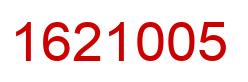 Number 1621005 red image