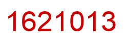 Number 1621013 red image