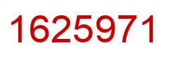 Number 1625971 red image