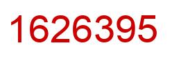 Number 1626395 red image