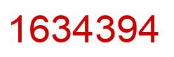 Number 1634394 red image