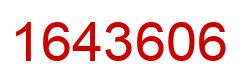 Number 1643606 red image