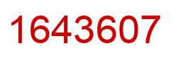 Number 1643607 red image