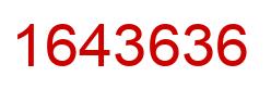 Number 1643636 red image