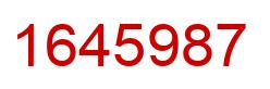 Número 1645987 imagen rojo
