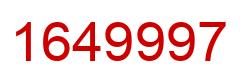 Number 1649997 red image