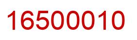 Número 16500010 imagen rojo
