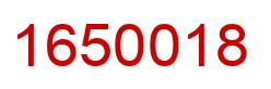 Number 1650018 red image