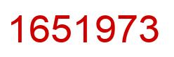Number 1651973 red image